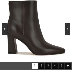 Nine West Reraye Chocolate Brown Ankle Boots